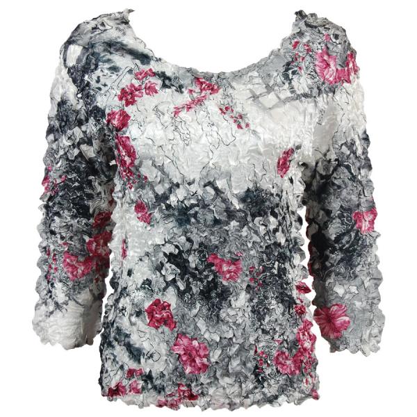 1382 - Satin Petal Shirts - Three Quarter Sleeve