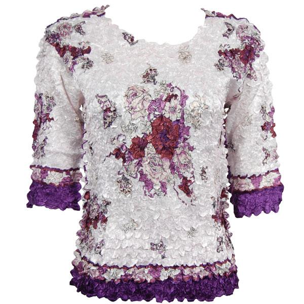 1382 - Satin Petal Shirts - Three Quarter Sleeve