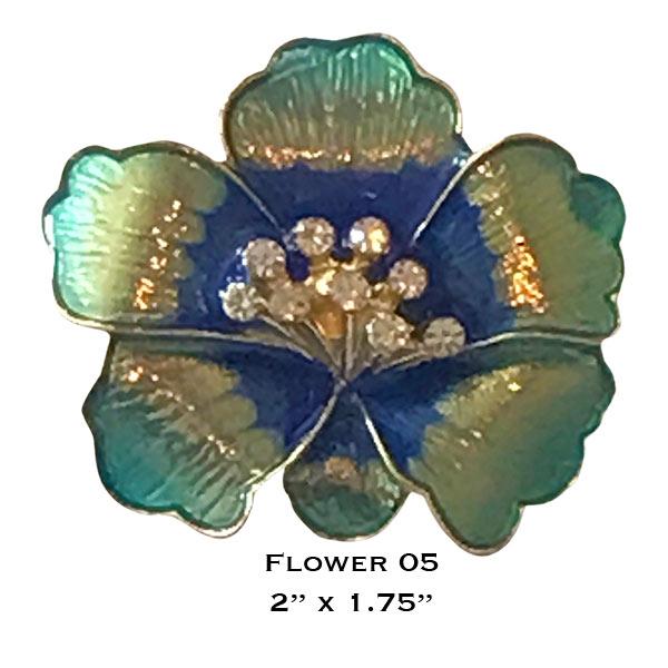 3700 - Magnetic Flower Brooches