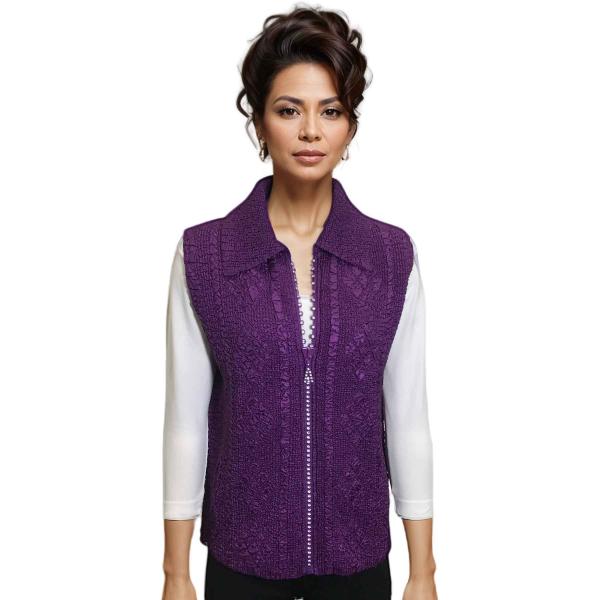 1367 - Diamond  Zipper Vests