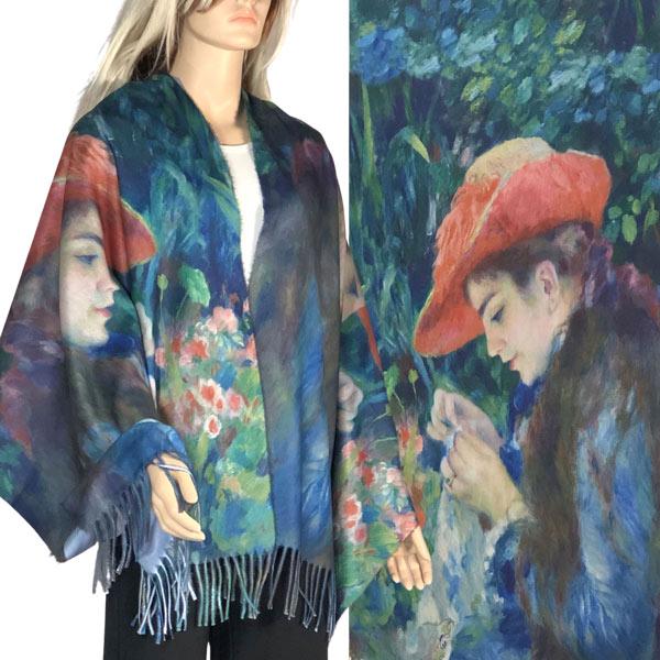 3196 - Sueded Art Design Shawls (Without Buttons)