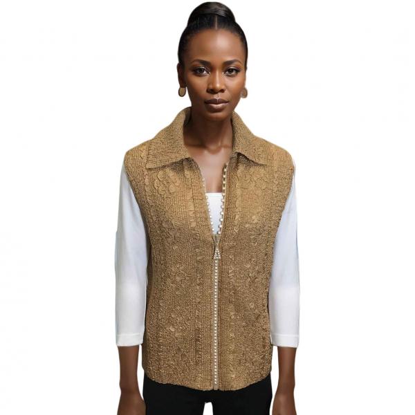 1367 - Diamond  Zipper Vests