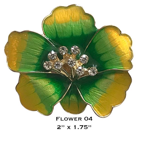 3700 - Magnetic Flower Brooches