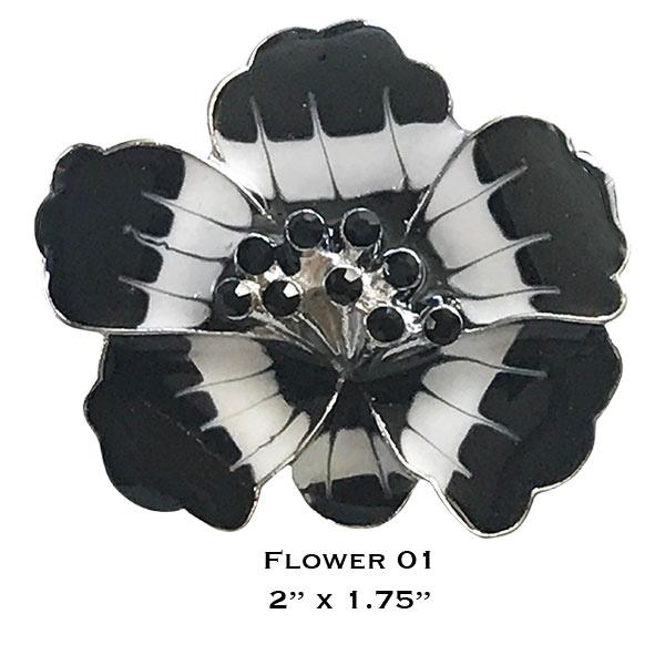 3700 - Magnetic Flower Brooches