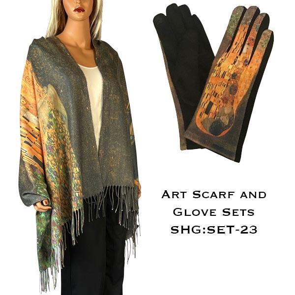 3746 - Art Scarf and Glove Sets