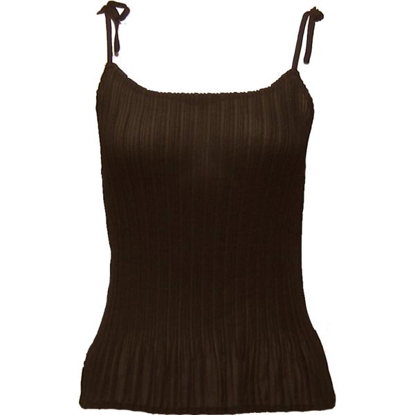 1119 - Georgette Mini Pleats Spaghetti Tanks