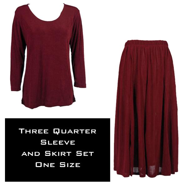 3430 - Slinky Skirt and 3/4 Sleeve Top Sets