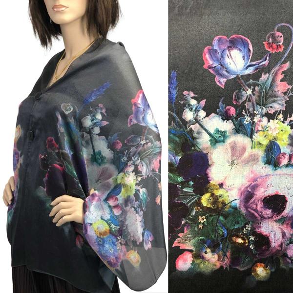 3226 - Satin Charmeuse Button Shawls