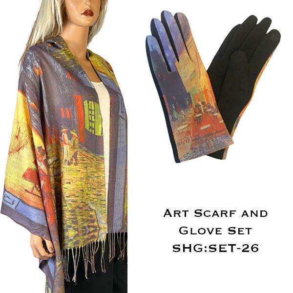 3746 - Art Scarf and Glove Sets