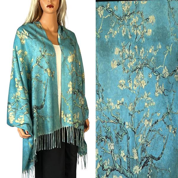 3234 - Art Design Cotton Touch Button Shawls