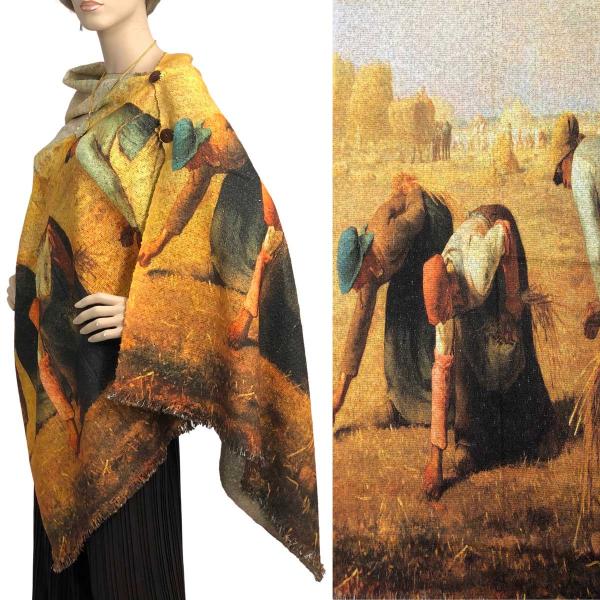 3235 - Nubby Art Design Button Shawls