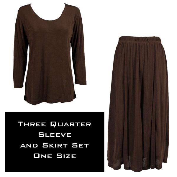 3430 - Slinky Skirt and 3/4 Sleeve Top Sets