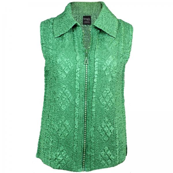 1367 - Diamond  Zipper Vests