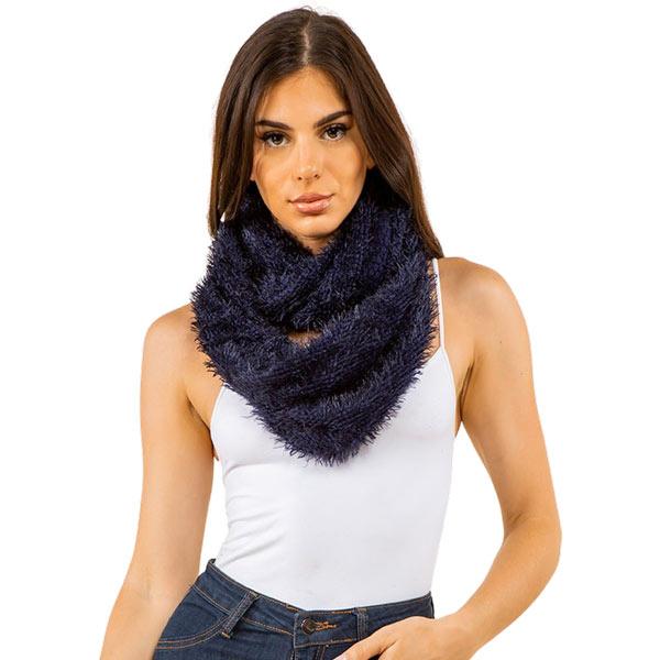 265 - Fuzzy Knit Infinity Scarves