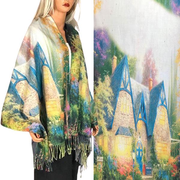 3196 - Sueded Art Design Shawls (Without Buttons)