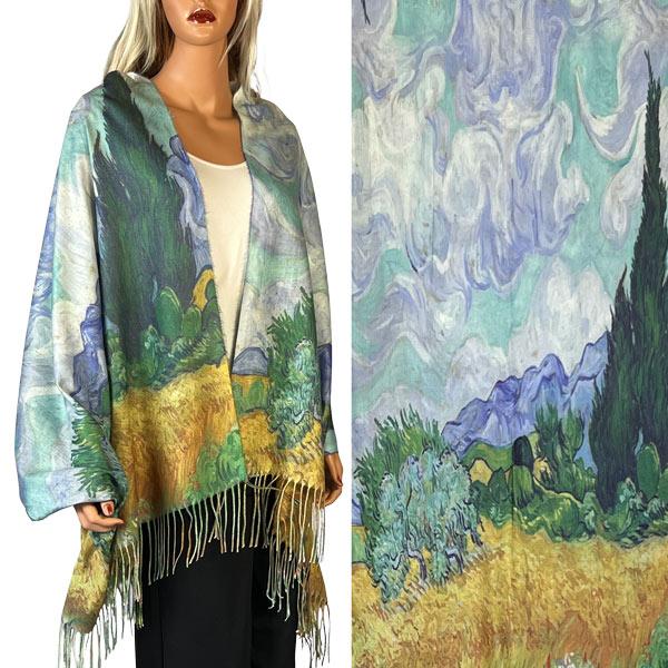 3196 - Sueded Art Design Shawls (Without Buttons)