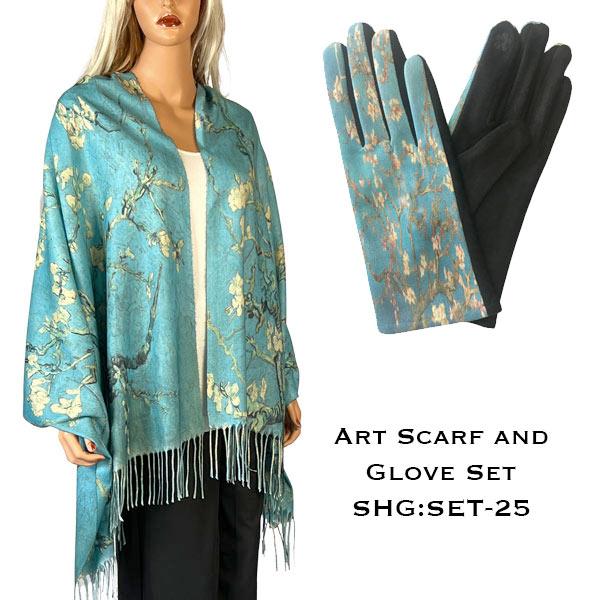 3746 - Art Scarf and Glove Sets