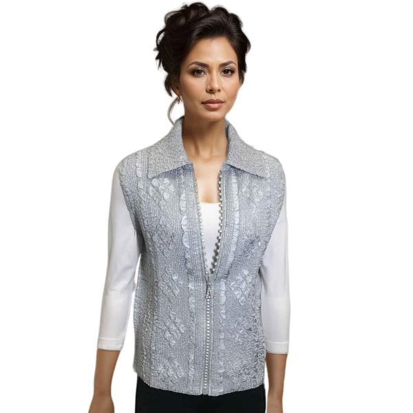 1367 - Diamond  Zipper Vests