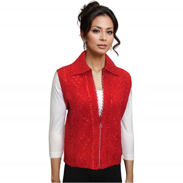 1367 - Diamond  Zipper Vests