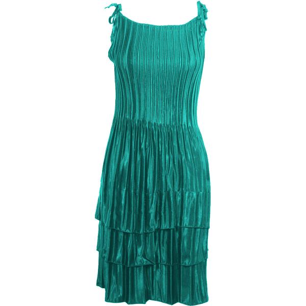 1370 - Satin Mini Pleats - Spaghetti Dress