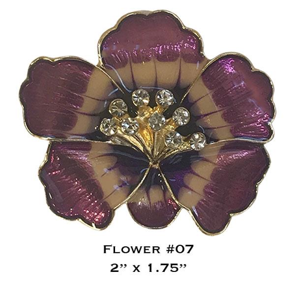 3700 - Magnetic Flower Brooches