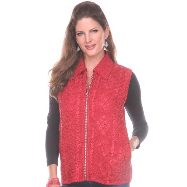 1367 - Diamond  Zipper Vests