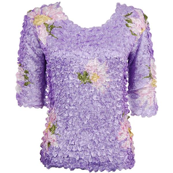 1382 - Satin Petal Shirts - Three Quarter Sleeve