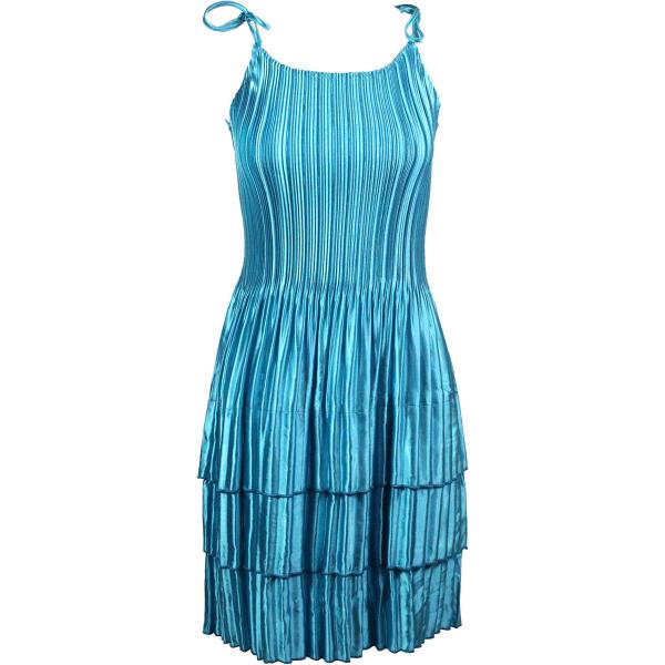 1370 - Satin Mini Pleats - Spaghetti Dress