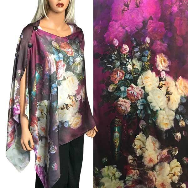 3226 - Satin Charmeuse Button Shawls