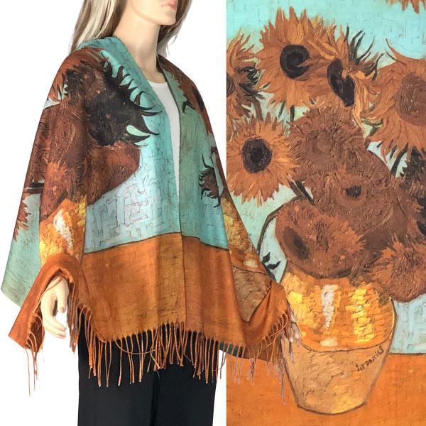 3196 - Sueded Art Design Shawls (Without Buttons)