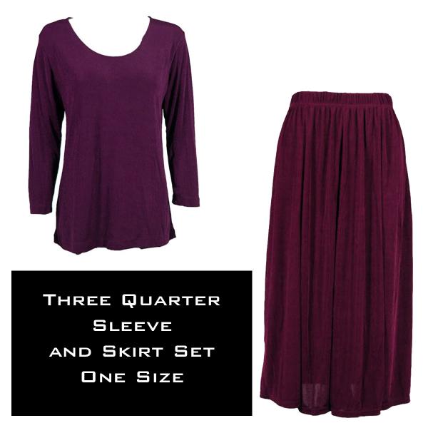 3430 - Slinky Skirt and 3/4 Sleeve Top Sets