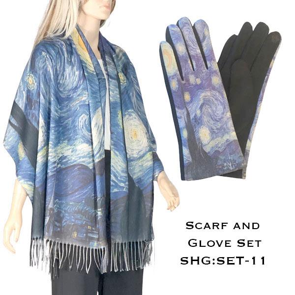 3746 - Art Scarf and Glove Sets