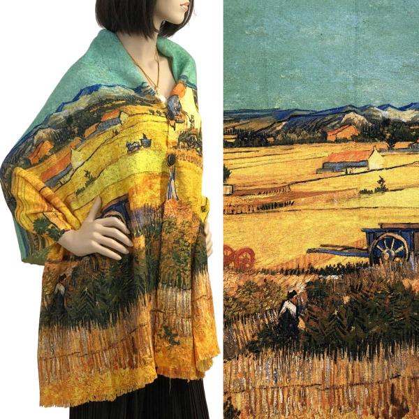 3235 - Nubby Art Design Button Shawls