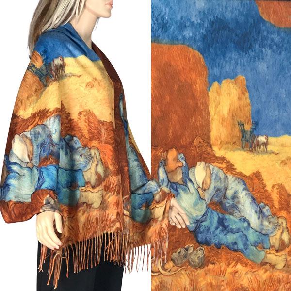 3196 - Sueded Art Design Shawls (Without Buttons)