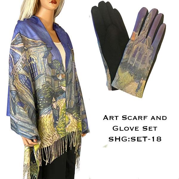 3746 - Art Scarf and Glove Sets