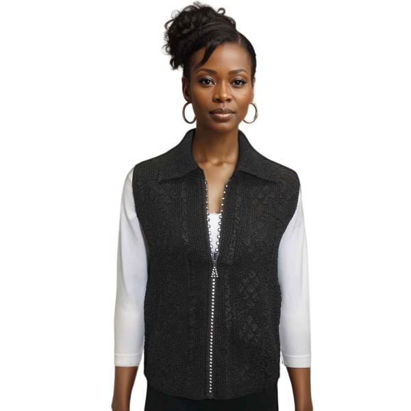 1367 - Diamond  Zipper Vests