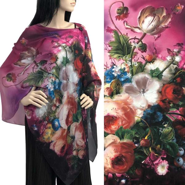 3226 - Satin Charmeuse Button Shawls