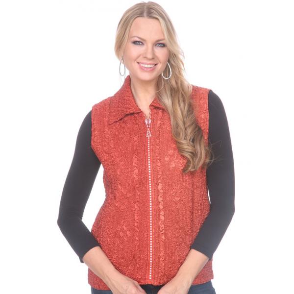 1367 - Diamond  Zipper Vests