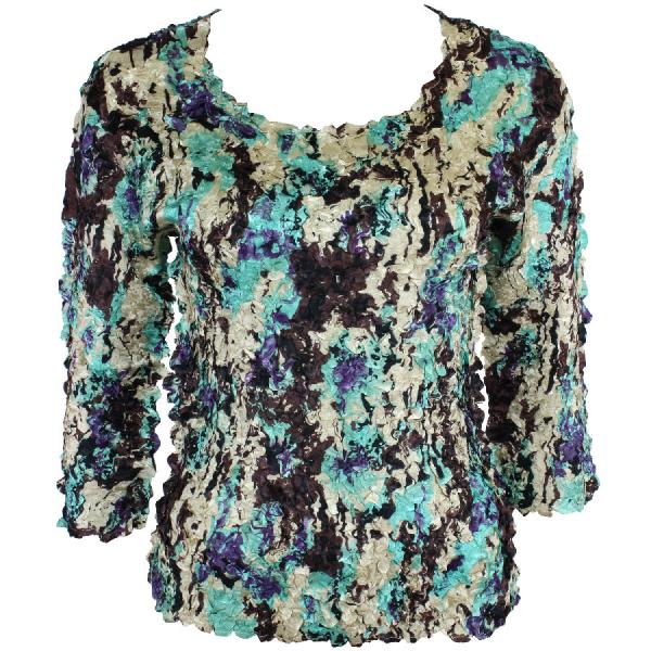 1382 - Satin Petal Shirts - Three Quarter Sleeve