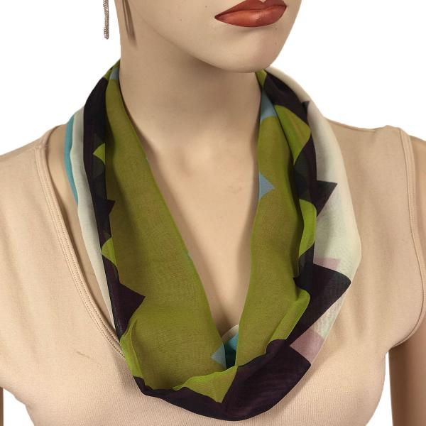 2901 - Magnetic Clasp Silky Dress Scarves