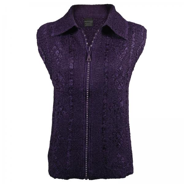 1367 - Diamond  Zipper Vests