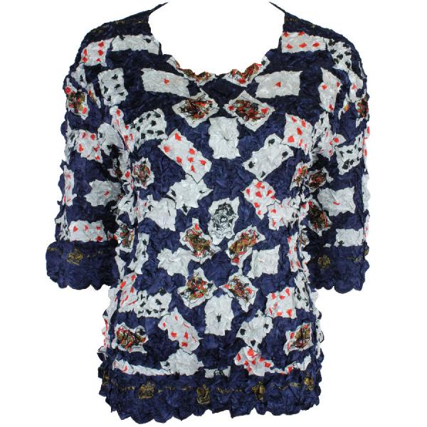 1382 - Satin Petal Shirts - Three Quarter Sleeve