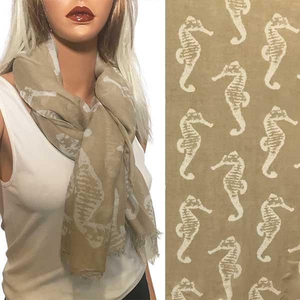 3111 - Nautical Print Scarves Oblong and Infinity