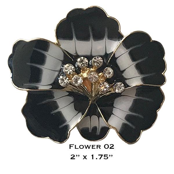 3700 - Magnetic Flower Brooches